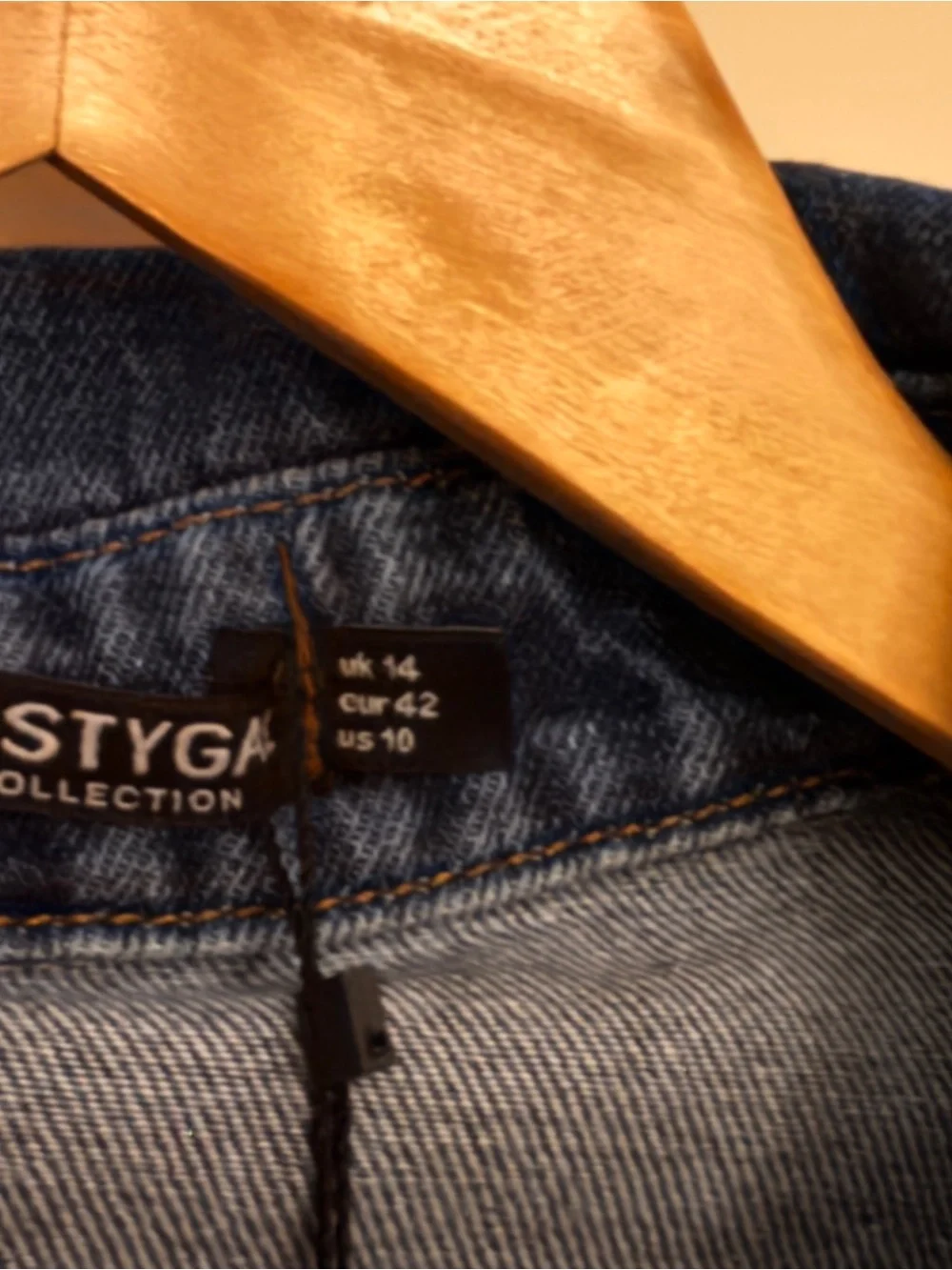 Nasty Gal Dark Blue Denim Longline Jacket - Picture 6 of 9
